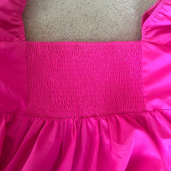 pink bubble sleeve dress - Picture 4 of 4